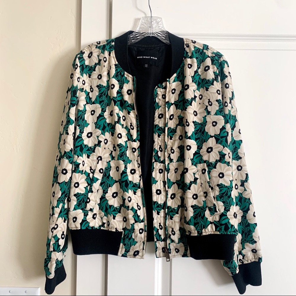 Floral bomber jacket